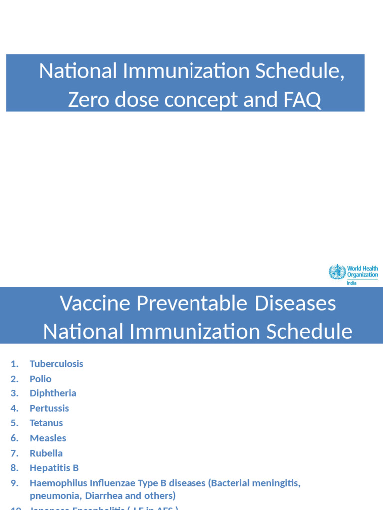 National Immunization Schedule English | PDF