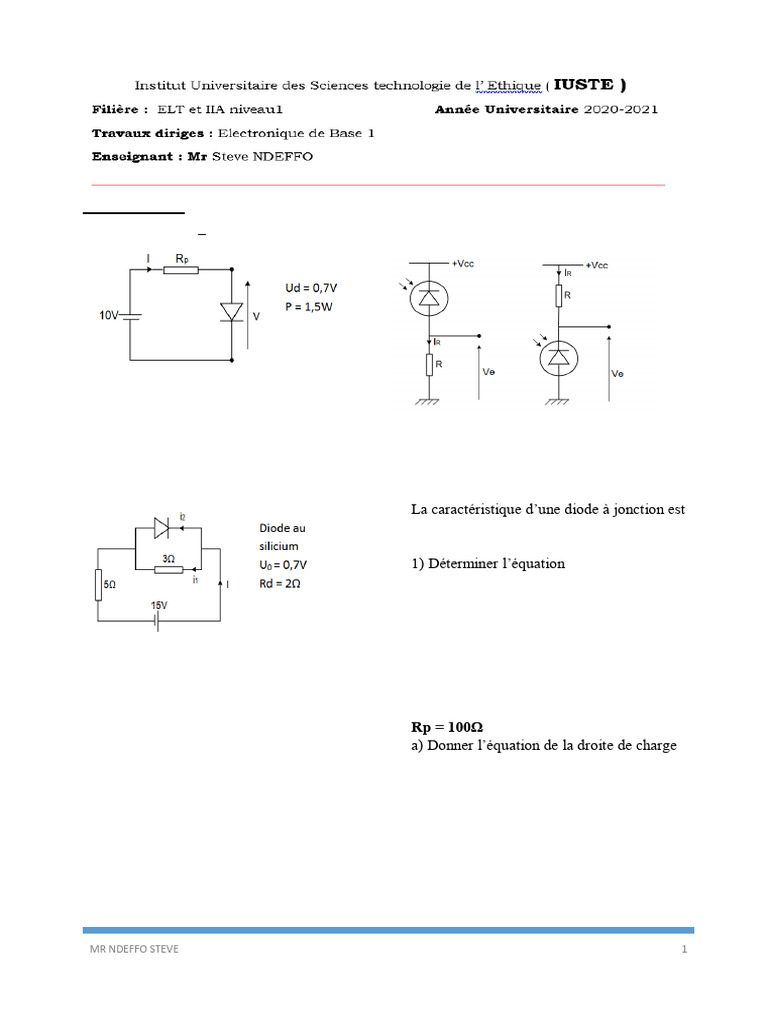 TD Electro de Base1 | PDF