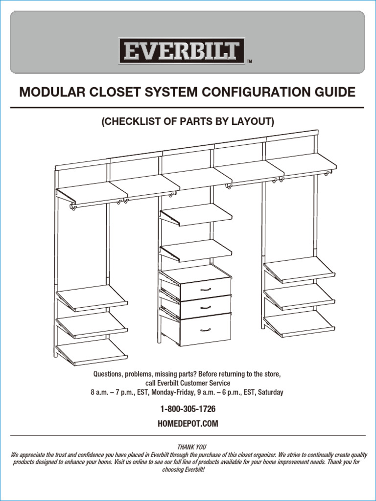 Modular Closet System Configuration Guide | PDF