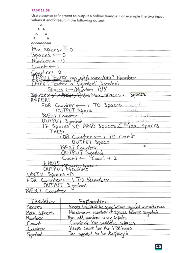 Pseudocode extra practice questions pdf
