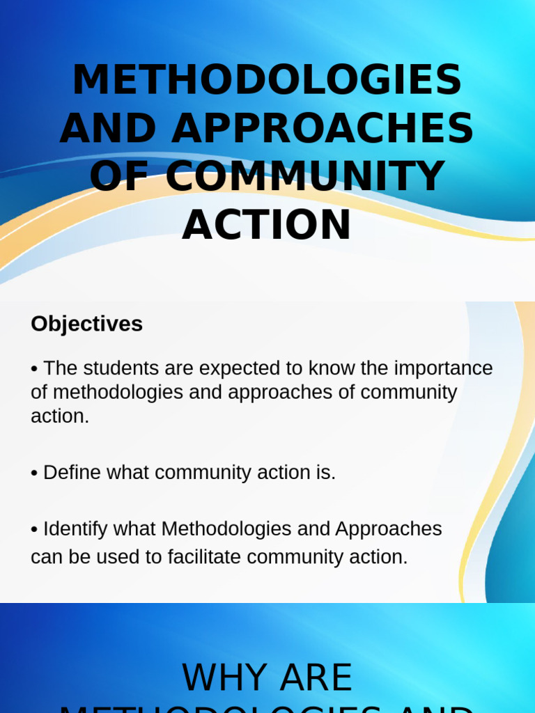 Community Action Methodologies Explained | PDF | Methodology | Career ...