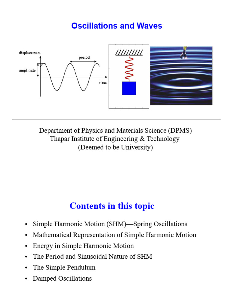 Oscillations - Waves | PDF