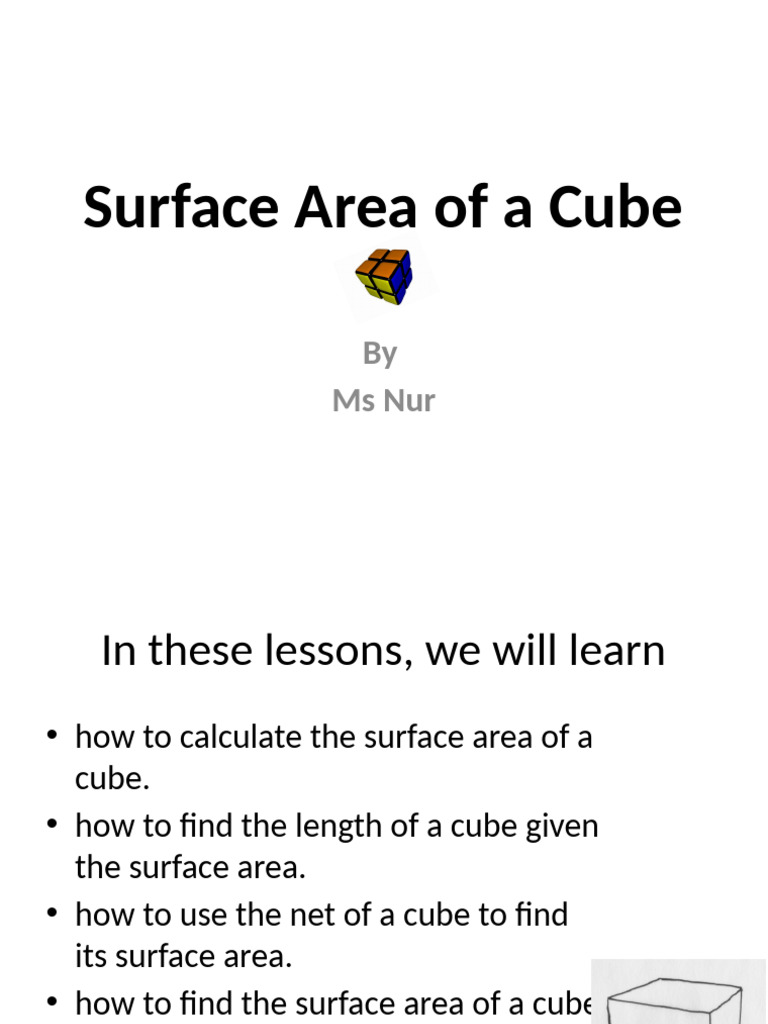 Surface Area of A Cube | PDF