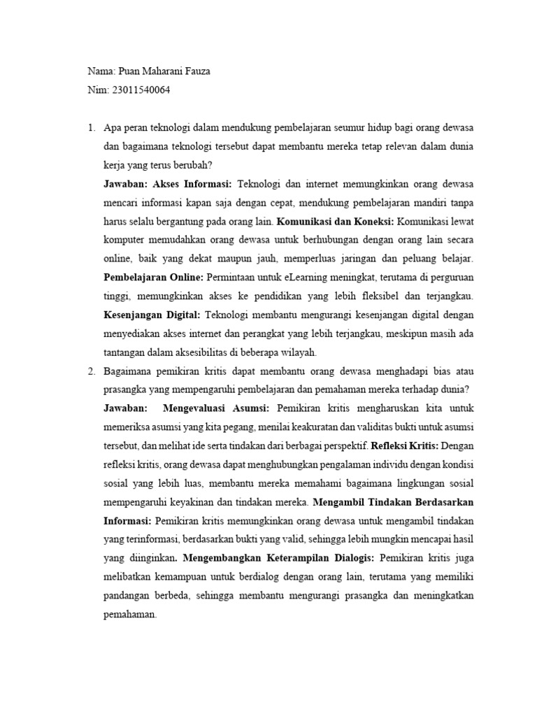 Aktivitas week 8 andragogi puan maharani fauza pdf