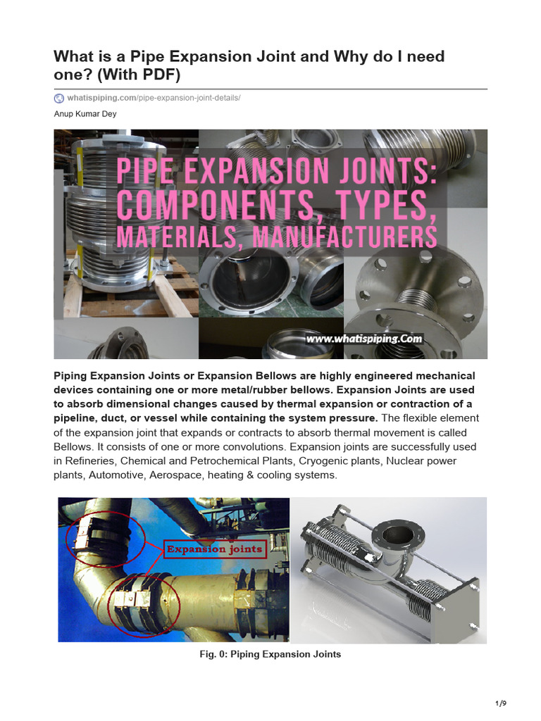106-What Is A Pipe Expansion Joint and Why Do I Need One With PDF | PDF