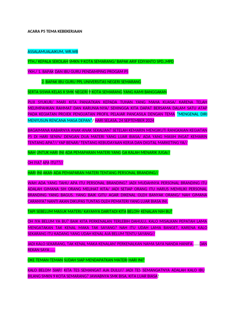 Teks Pewara p5 NEW | PDF