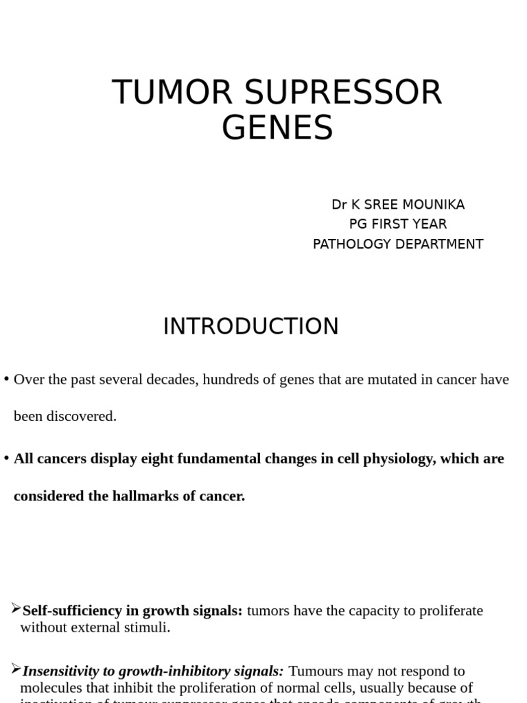 Tumor Suppressor Genes | PDF
