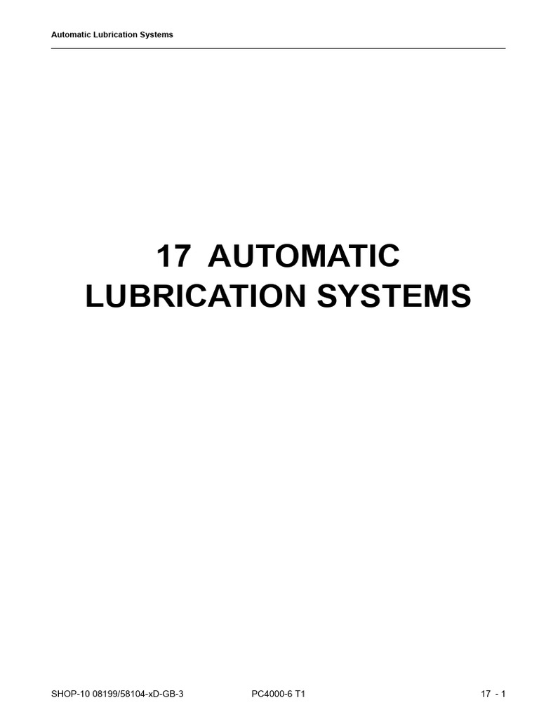 PC4000 - Automatic Lubrication System | PDF