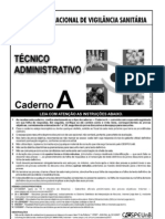 Anvisa Tecnico Administrativo Prova Medio