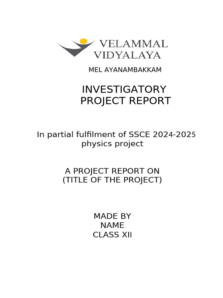 Class 12 Physics Project Report 2024-25 | PDF | Technology & Engineering