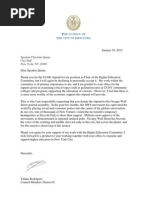 Rodriguez Letter To Speaker Quinn