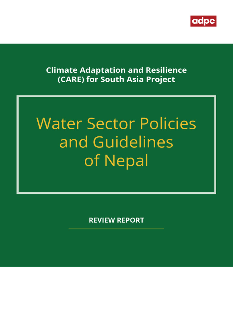 2022-otj7NA-ADPC-Water Sector Policies and Guidelines of Nepal | PDF