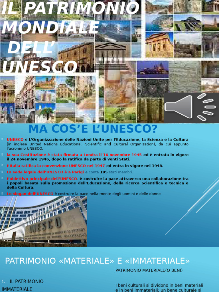 Patrimonio Materiale e Immateriale UNESCO | PDF