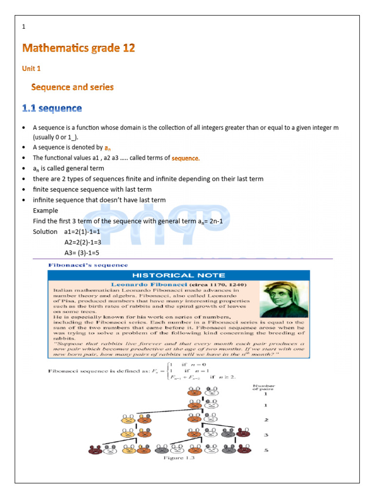 Mathematics Grade 12 U1 | PDF
