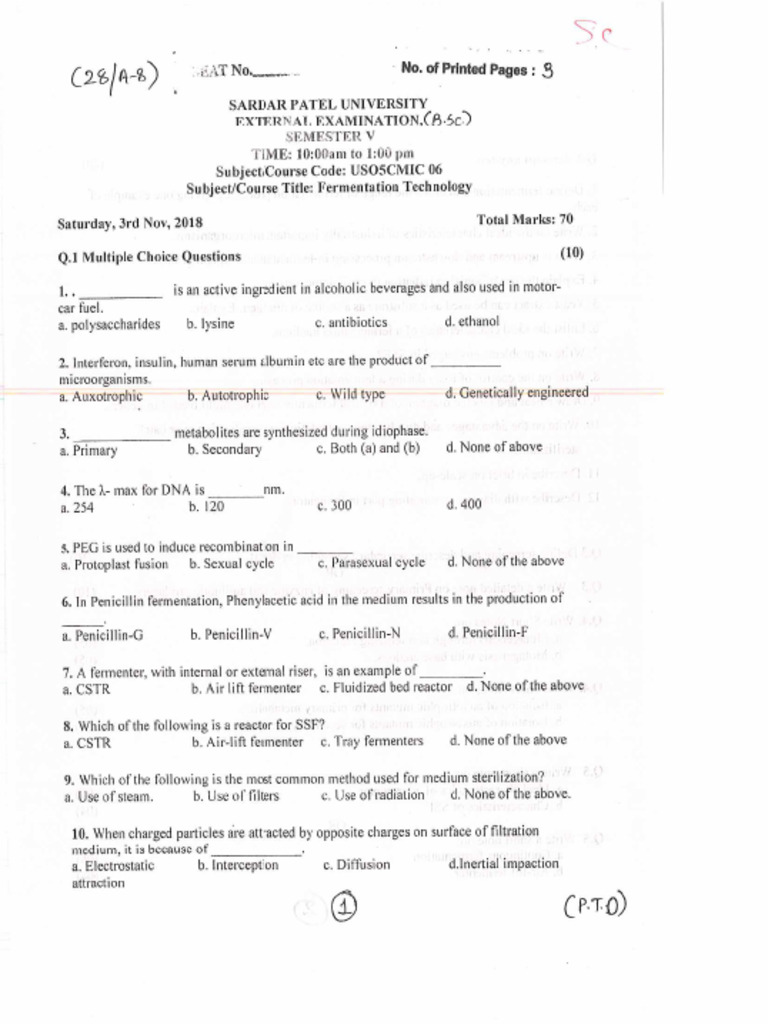 Us05cmic06-Fermentation Technology | PDF