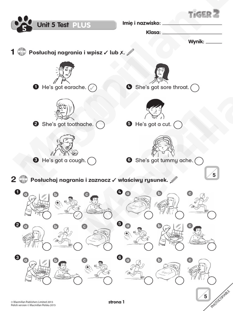 Tiger 2 Unit 5 Test Plus Pdf