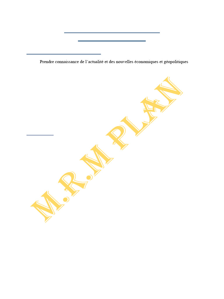 Plan De Trading Pdf