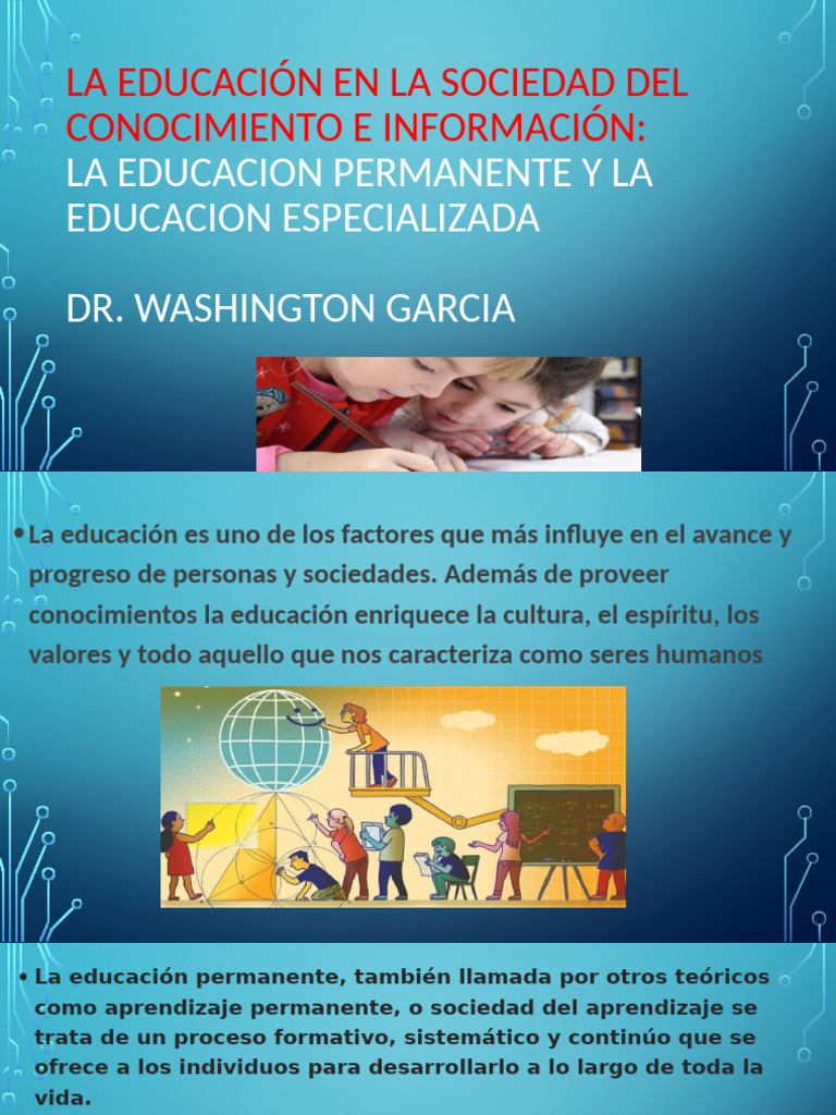Educación en la Sociedad del Conocimiento | PDF | Maestros | Enseñando