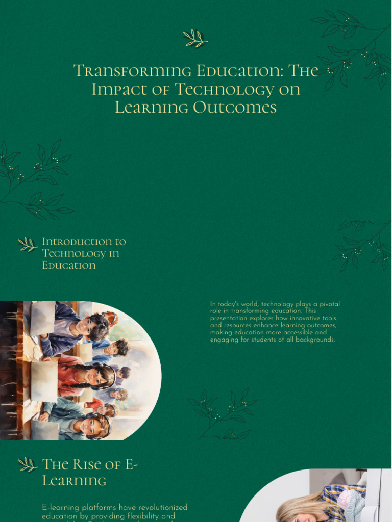 Slidesgo Transforming Education The Impact of Technology On Learning ...