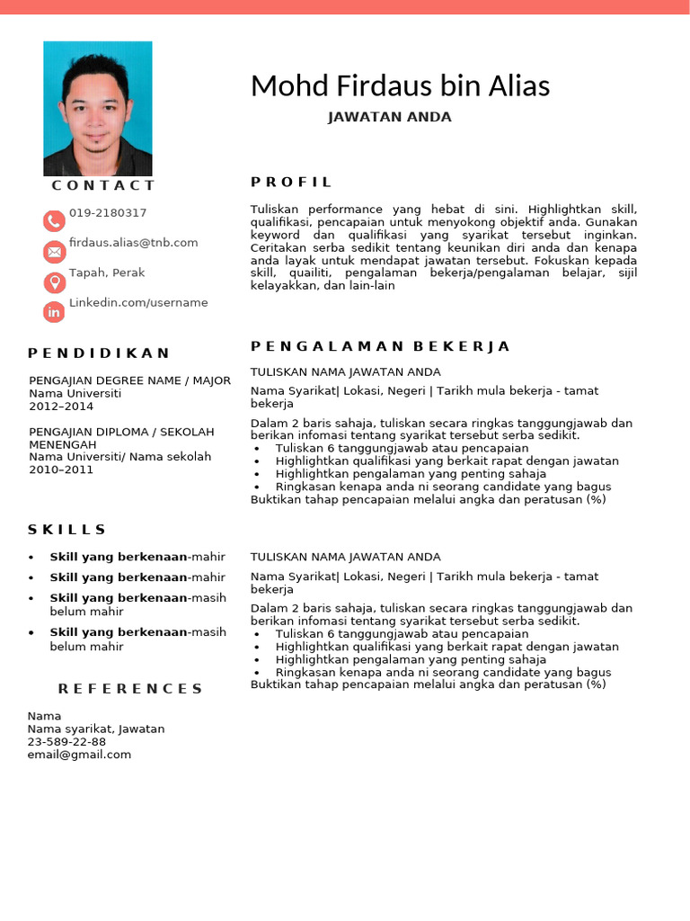 Maukerja Academy Resume Template (BM)3 PDF