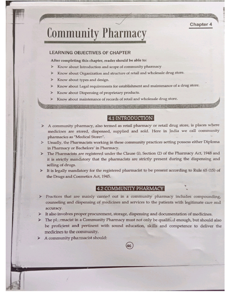 Community Pharmacy Pdf