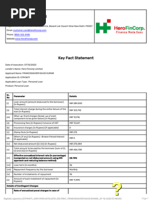 Hero Fin Corp Loan Agreement 