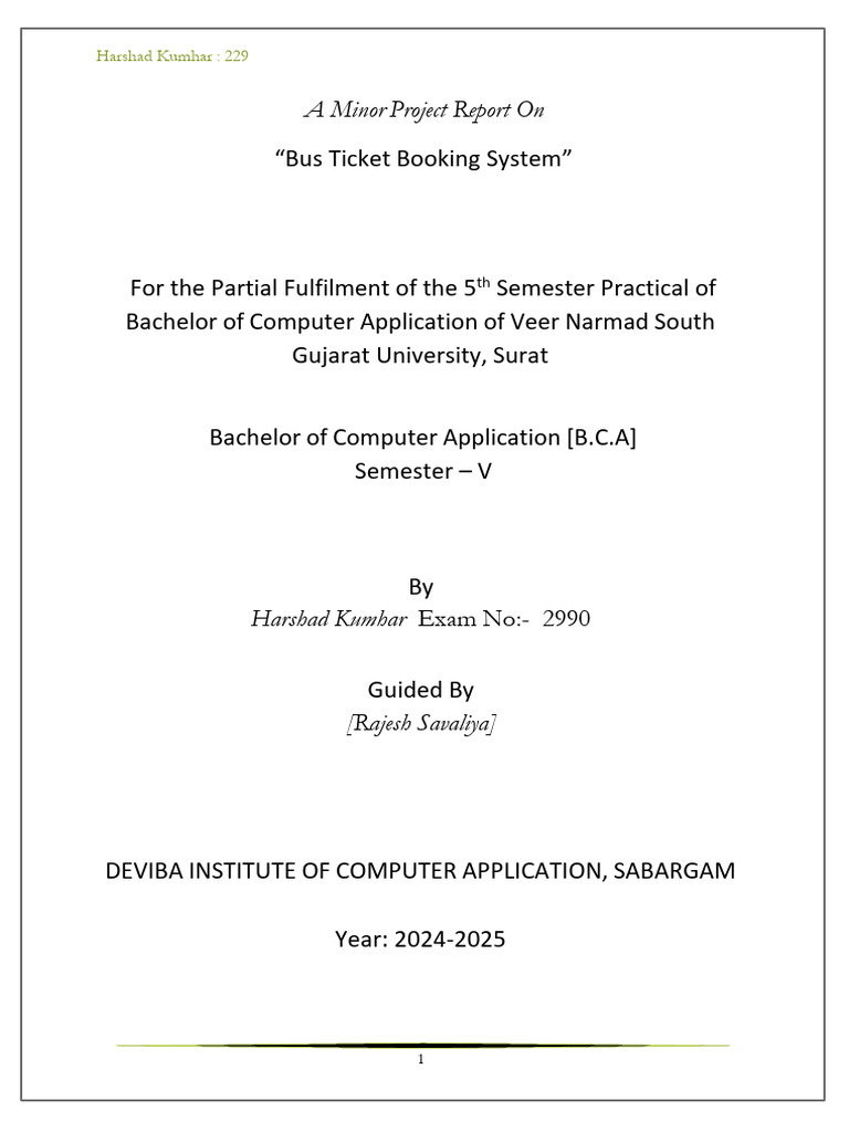 Bus ticket booking system documentation pdf