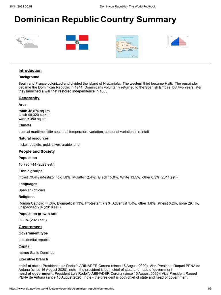 Dominican republic the world factbook pdf