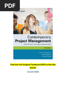 Contemporary Project Management Plan-Driven and Agile Approaches 5th Edition PDF