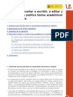 Pasos para Enseñar A Escribir, A Editar y A Exponer en Público Textos Académicos en Secundaria. Teodoro Álvarez Angulo