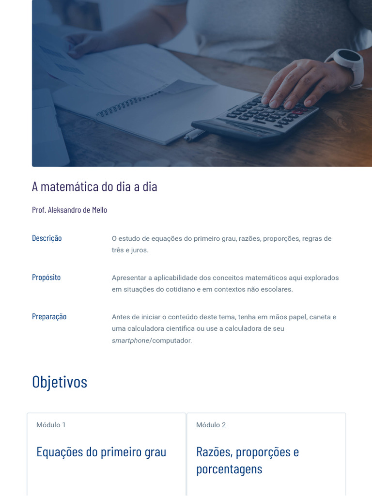 1-A Matemática Do Dia A Dia | PDF