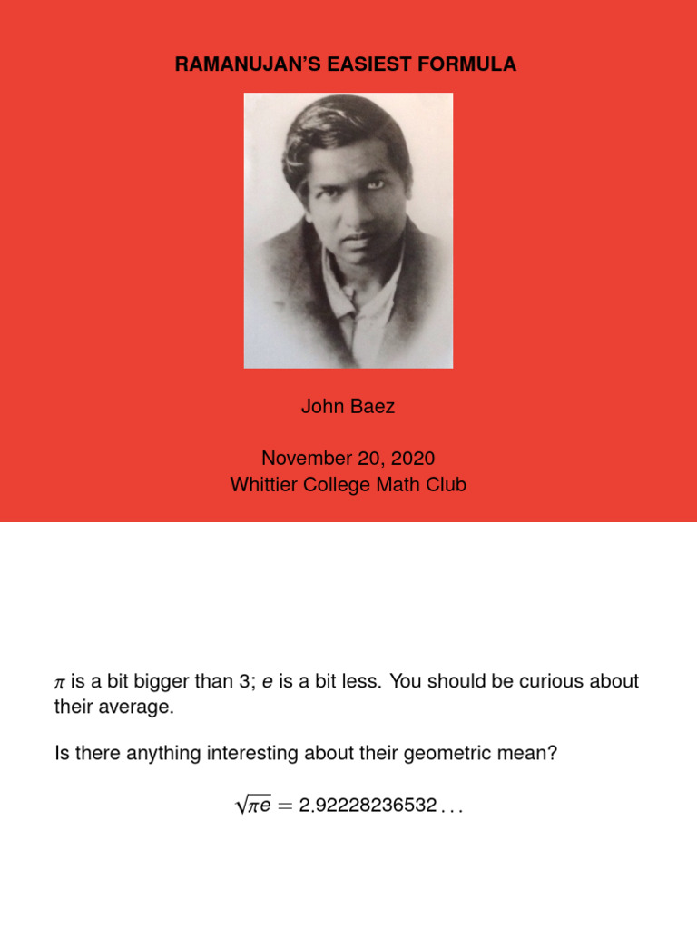 Ramanujan Web | PDF