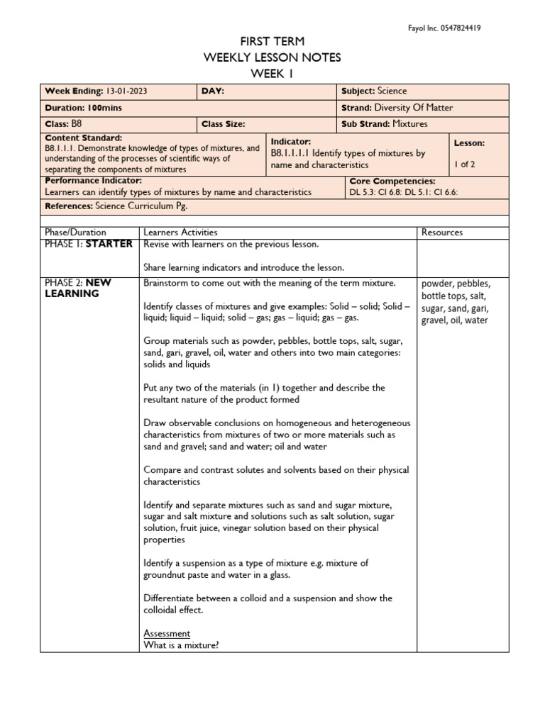 B8 Sci WK1 1 | PDF