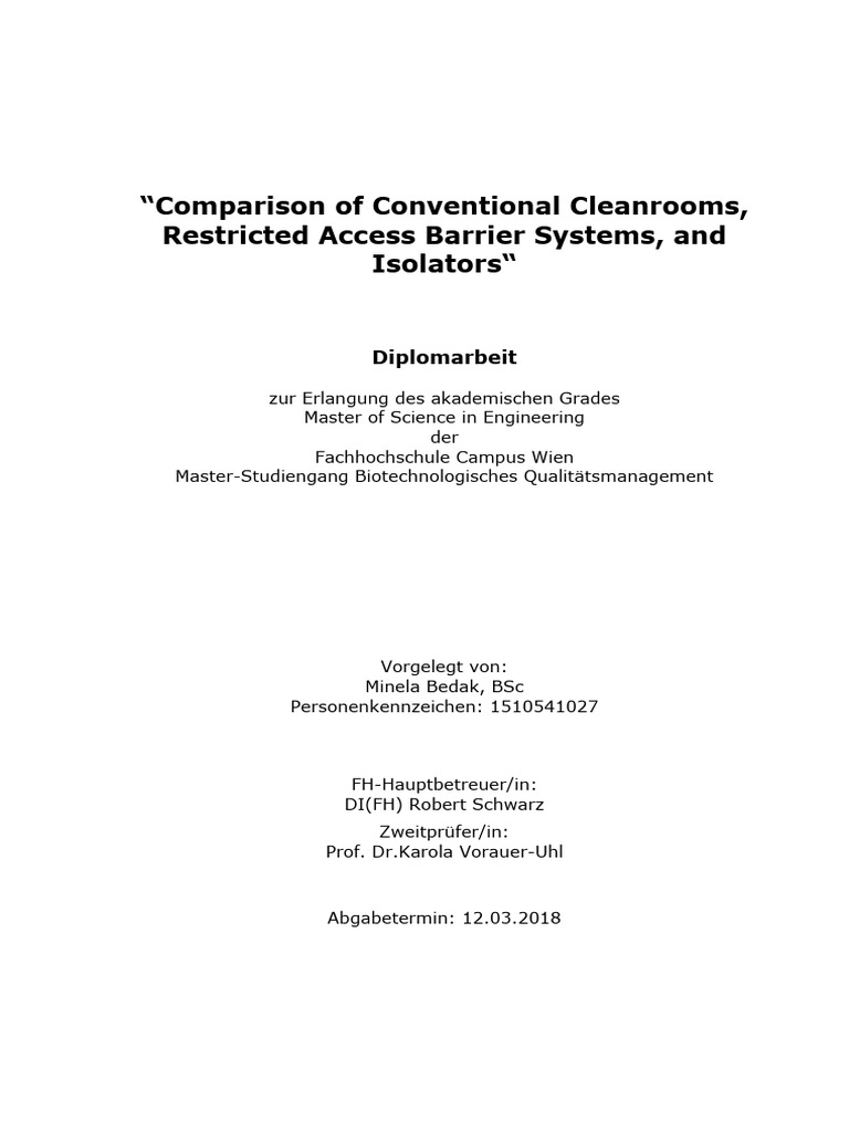 Aseptic Processing: Cleanrooms vs. RABS & Isolators | PDF