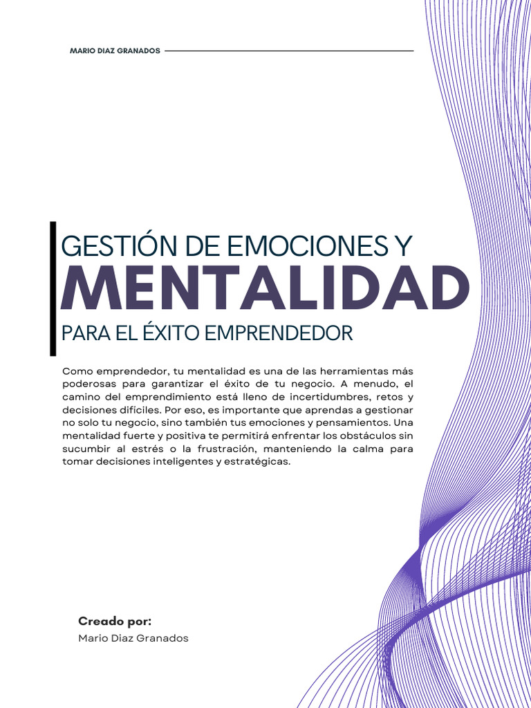 Gestion de Emociones y Mentalidad | PDF | Iniciativa empresarial | Las ...