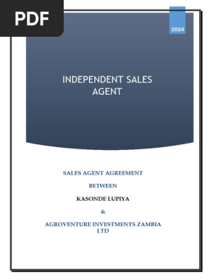 SALES AGENT AGREEMENT - AGROVENTURE