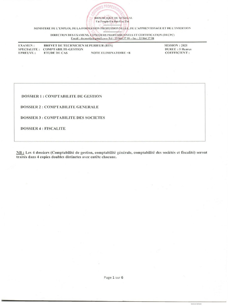 Recueil sujets bts cg 2021 pdf
