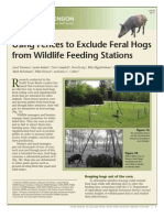 Using Fences to Exclude Feral Hogs from Wildlife Feeding Stations
