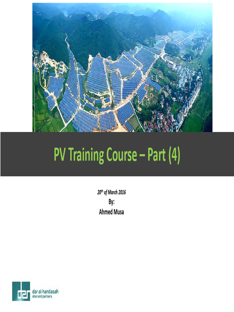 Part 4 - PV Training Course | PDF