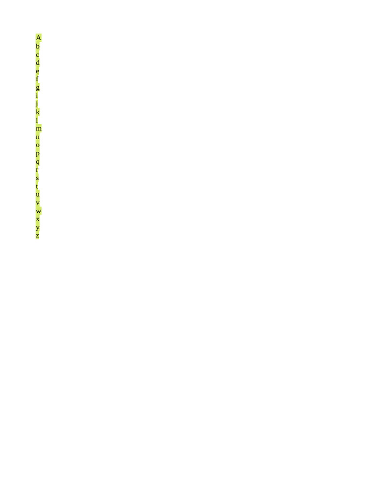 light green alphabet PDF