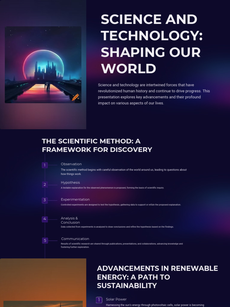 Science and Technology Shaping Our World | PDF