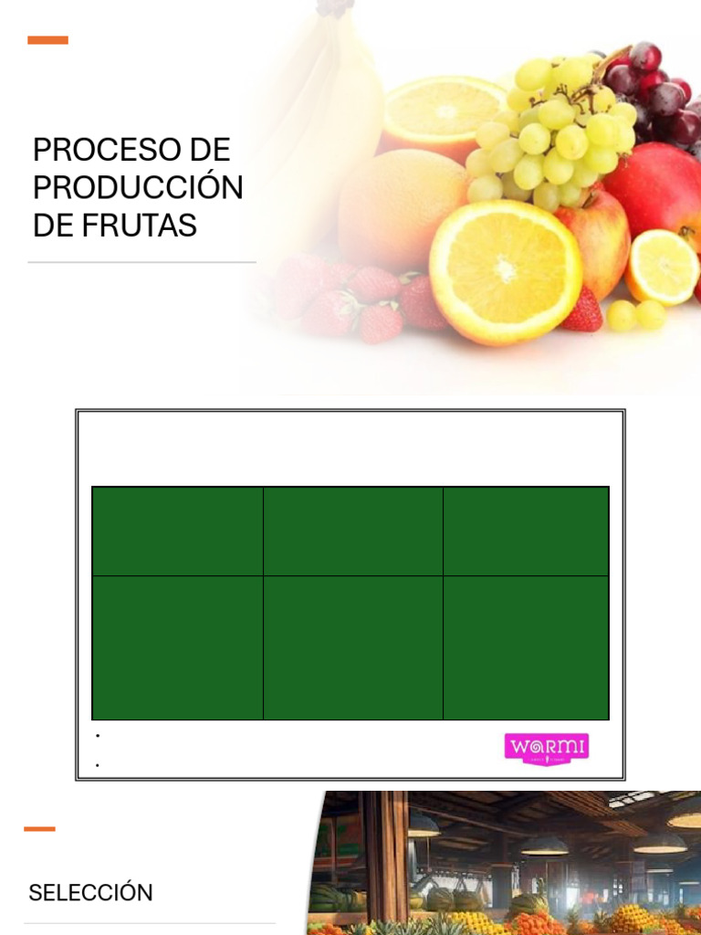 Proceso de Producción de Frutas | PDF