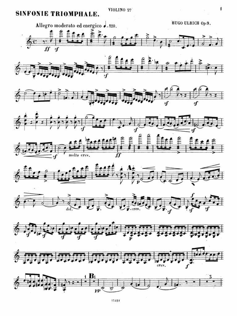 Hugo Ulrich Symphonie Triomphale Op.9 Violin II | PDF