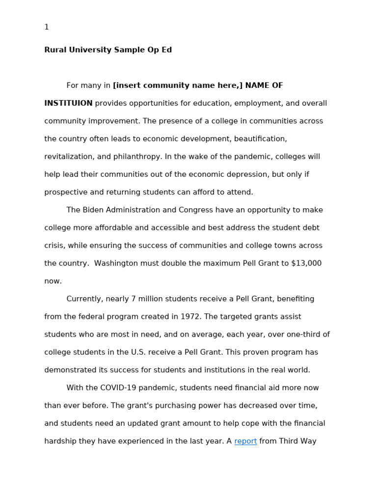Rural Univ Oped Template PDF