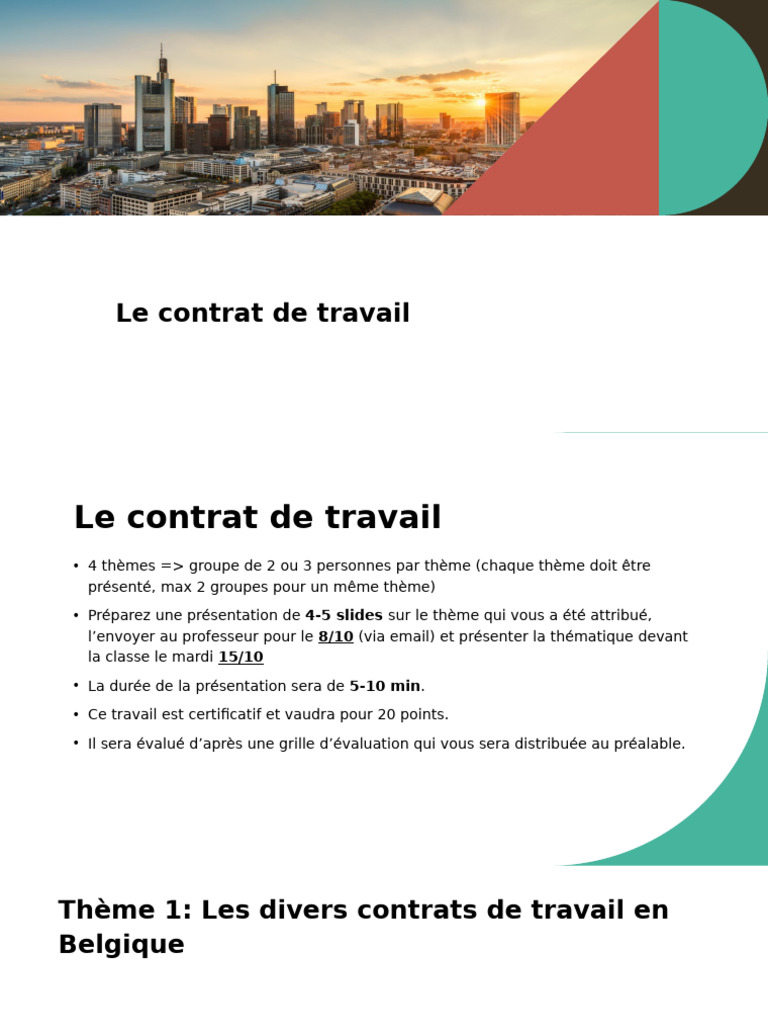 Le Contrat de Travail 2 | PDF
