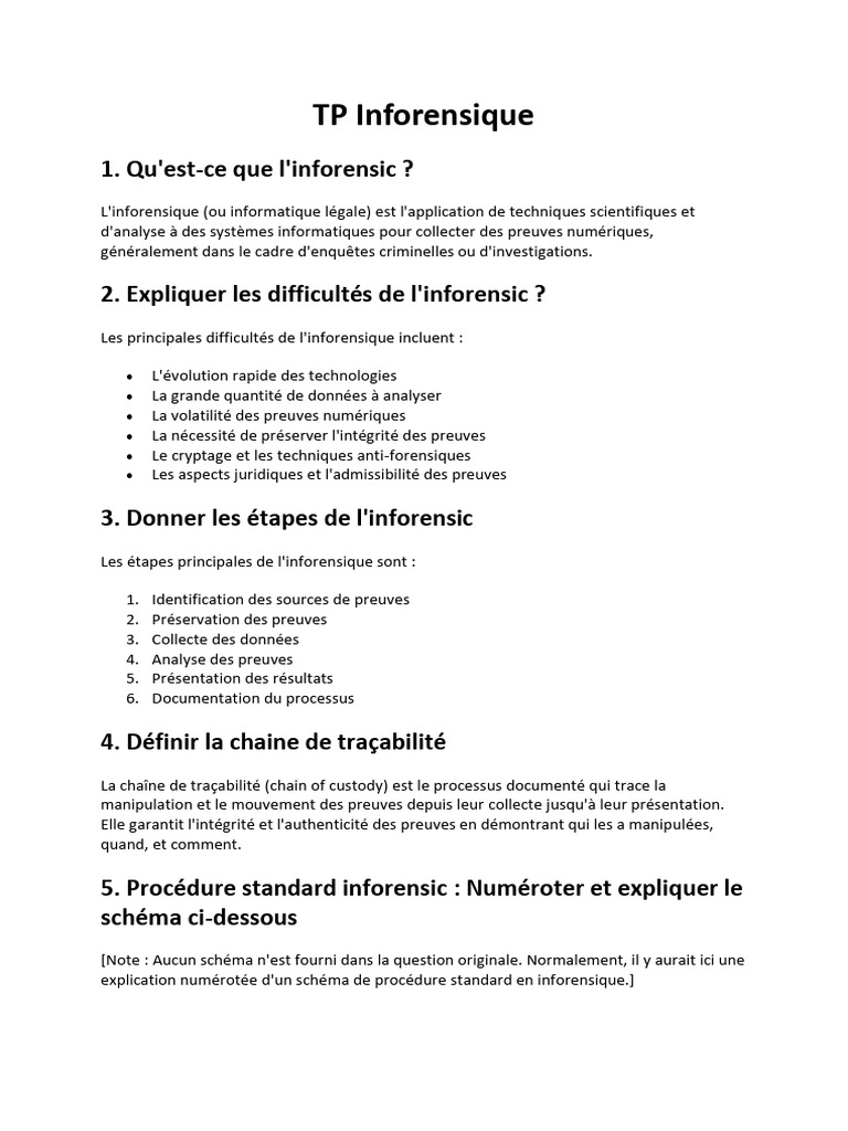 TP Inforensique Question Simple | PDF