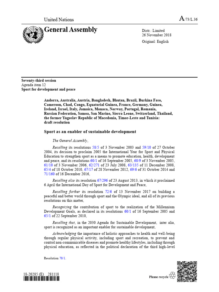 General Assembly: United Nations | PDF