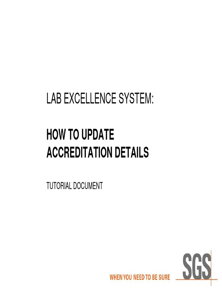 How To Update Accreditation Details | PDF