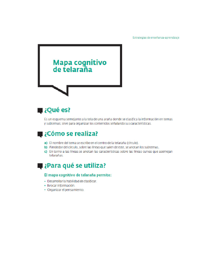 Mapa Cognitivo de Araña | PDF