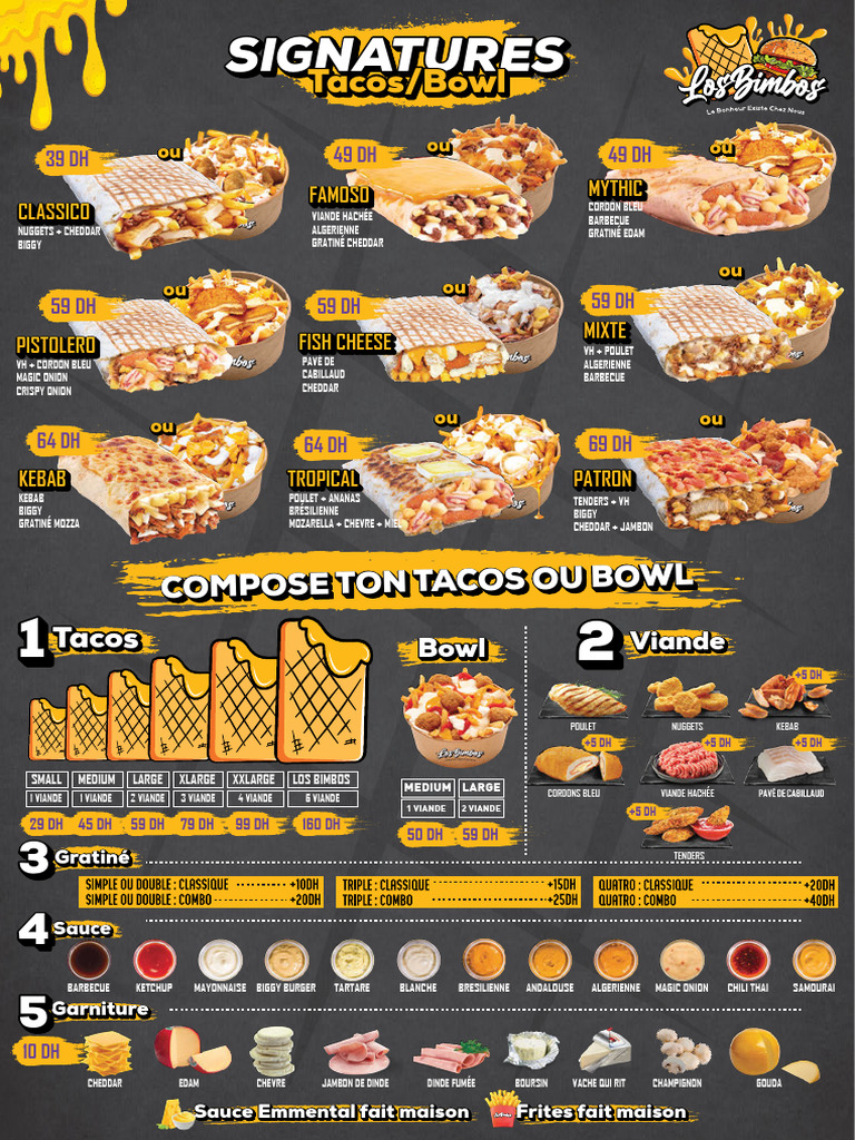 bimbos Los Bimbos Menu | PDF